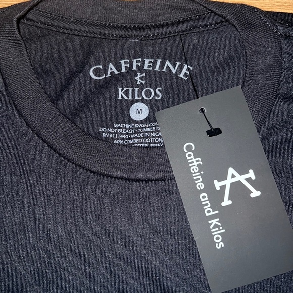 Caffeine and Kilos black/mint paisley Cardinal Tee - Picture 3 of 6